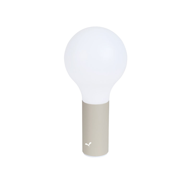 Aplo 10'' Battery Powered Integrated LED Color Changing Outdoor Table Lamp, Clay Gray