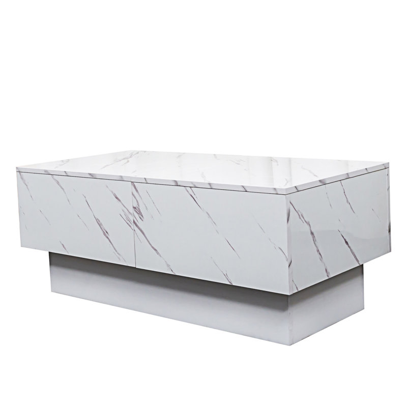 Table basse avec plateau coulissant