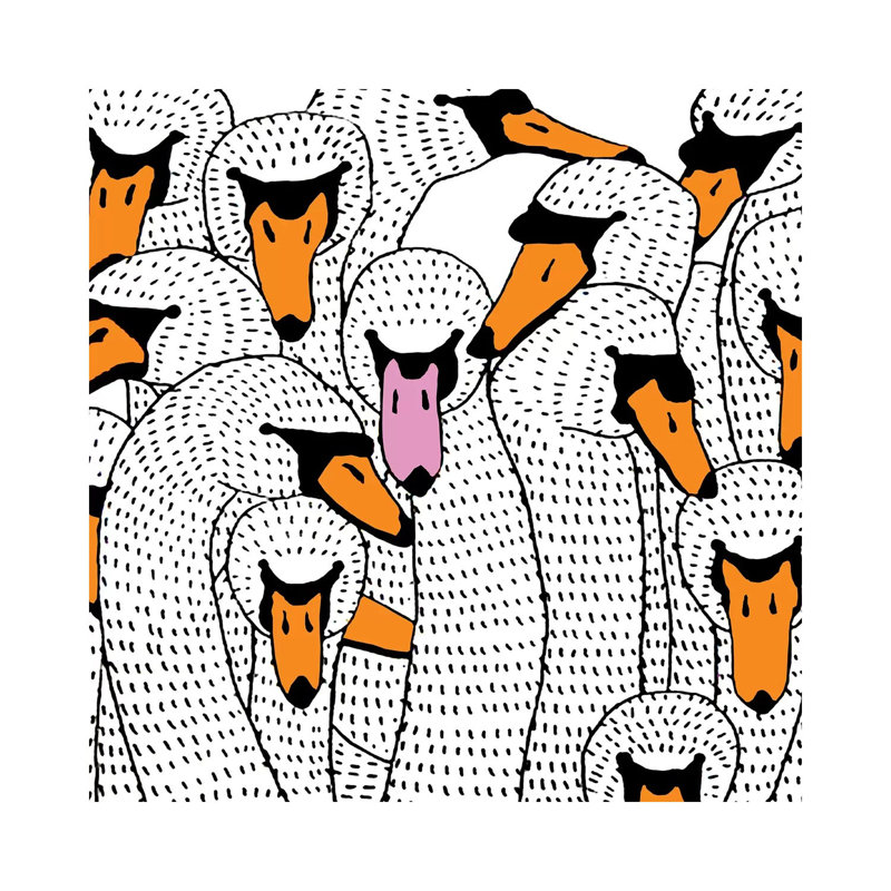 Goose Light - impression sur toile tendue, H 12 po x l 12 po x P 0,75 po