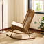 Chaise berçante d'extérieur Rosella Hyrum avec rotin en PE et haut dossier-974046936-974046943
