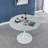 Ceballo Table Mid-century Dining Table for 4-6 people With Round Mdf Table Top, Pedestal Dining Table, End Table Leisure Coffee Table-707441822-707441821-802887413