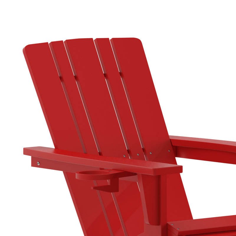 Chaise Adirondack en plastique, Rouge