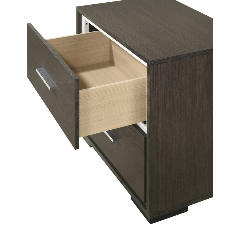 Table de chevet contemporaine à 2 tiroirs 1Pc