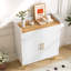 Buffet élégant avec texture rainurée, porte-bouteilles et tiroirs dissimulés-1094367790