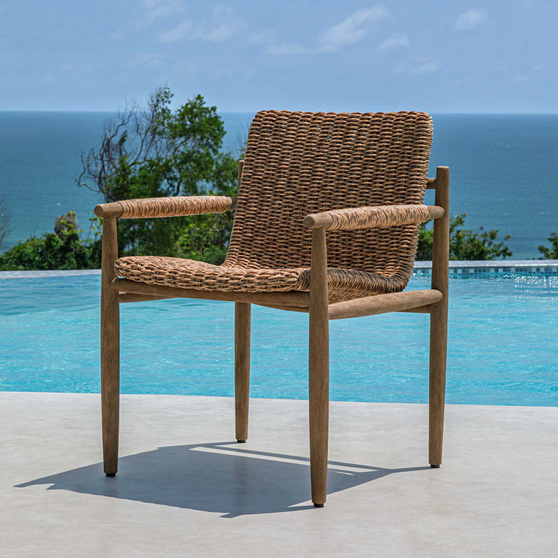 Uttermost Sumba Golden Flax Outdoor Dining Chair
