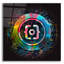 Art mural en verre acrylique 12 po x 12 po «Ordi Crypto Power» par Epic Portfolio-101651232