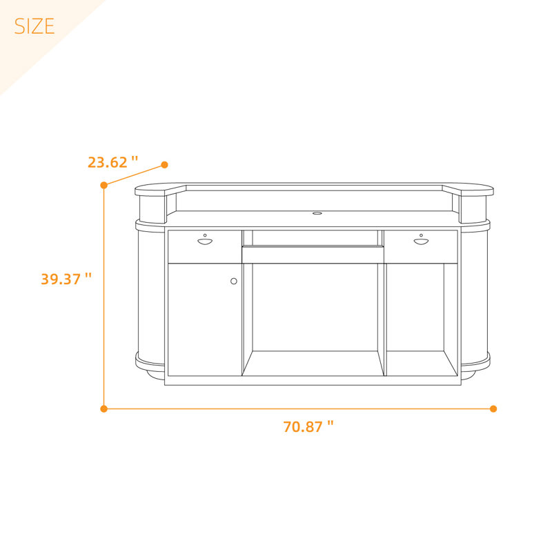 70.87-Inch Retro Chyrisse with Sturdy Build and Timeless Design
