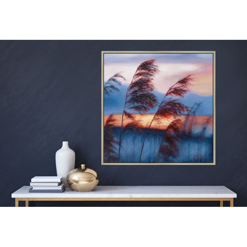 Pampas Grass At Dusk Painting, Champagne