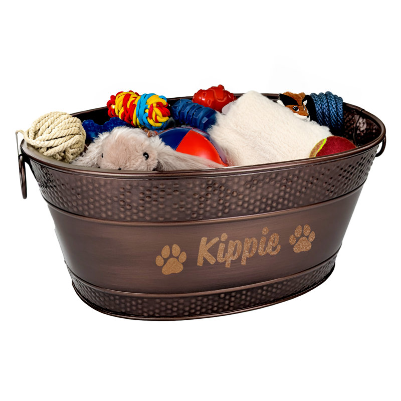 Grand panier de rangement en métal pour chien Trinx, Oui