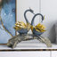 36.1cm Gold Modern Simulation Couple Swan Sculpture Art Ornament Home Table Statue Decor