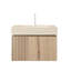 Meuble-lavabo flottant de qualité supérieure avec plateau en pierre frittée Roma Travertine et lavabo en céramique-129220603-129220604