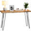 Alaterre Furniture 48" Live Edge Wood Console Table with Hairpin Metal Legs