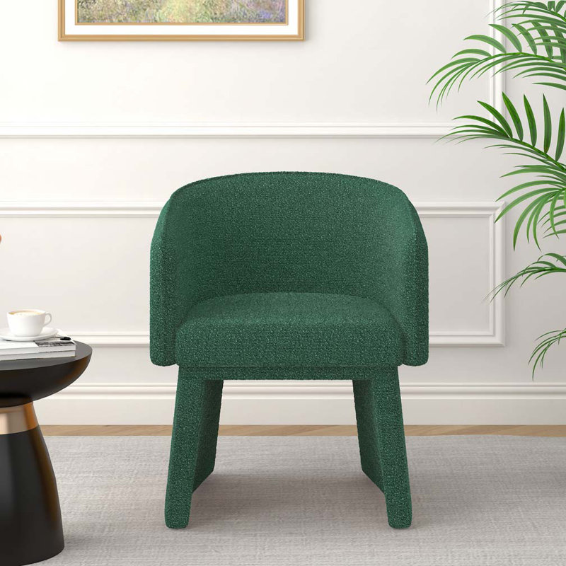 Fauteuil d'appoint rembourré Tallu, Tissu vert