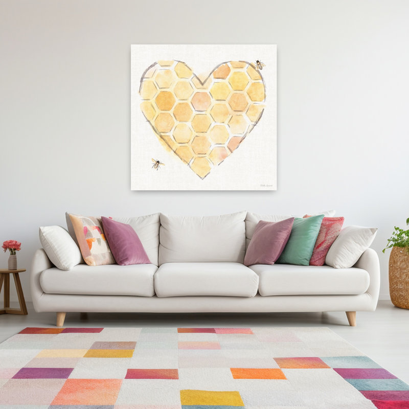 Art jardin doux miel avec abeilles abeilles, H 48 po x l 48 po