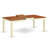 7 Piece Kitchen Table & Chairs Set Consist of a Rectangle Dining Room Table with Butterfly Leaf and 6 Solid Wood Seat Chairs, Buttermilk & Cherry-20549048-49668353