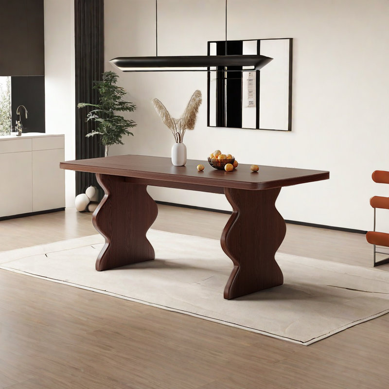 Elray Ash Solid Wood Dining Table, 35.43" W x 70.86" L