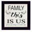 «Family - This is Us» par Cindy Jacobs, reproduction encadrée prête à accrocher, cadre noir