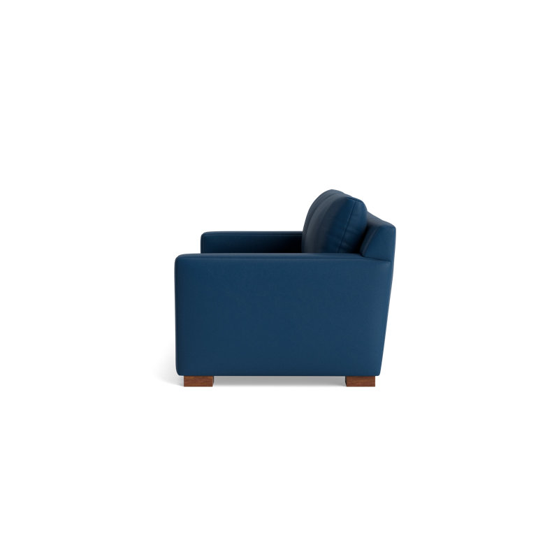 Catalina Leather Sofa (85") , Leather - Deep Blue