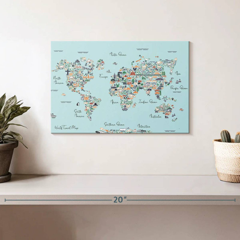 Carte du monde éducatif Keiri II, H 8 po x l 12 po