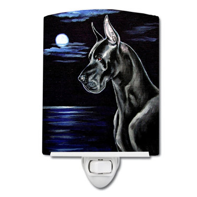 Great Dane in the Moonlight Ceramic Night Light