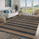 Washable Easy Jute Rug Modern Striped Living Room Rug with Non-Slip Backing, Non Shedding Neutral Floor Mats, Indoor Outdoor Carpet for Bedroom, Patio, Backyard