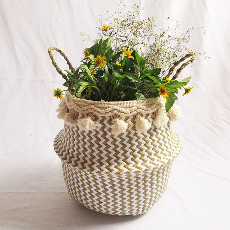 Panier à linge en osier, H 7,87 po x l 8,66 po x P 8,66 po