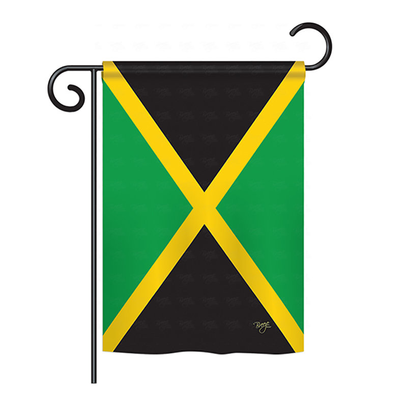 Jamaica Flag Double-Sided Polyester Garden Flag 13" x 18.5"