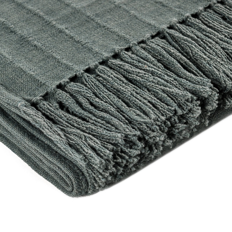 Beatris Throw, Green Striped