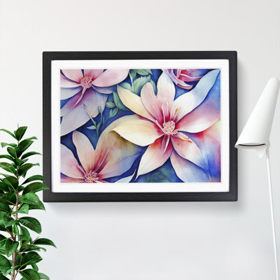 Favourable Watercolour Flowers - Single Picture Frame Print
