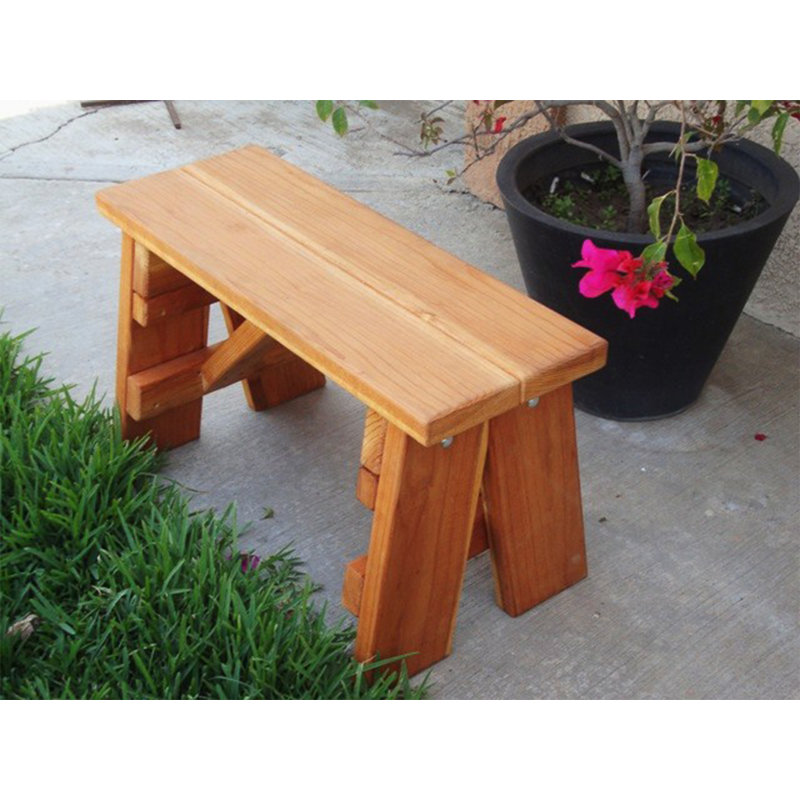 Banc de pique-nique Camilla Redwood, H 17 po x l 11 po x P 48 po, Chêne