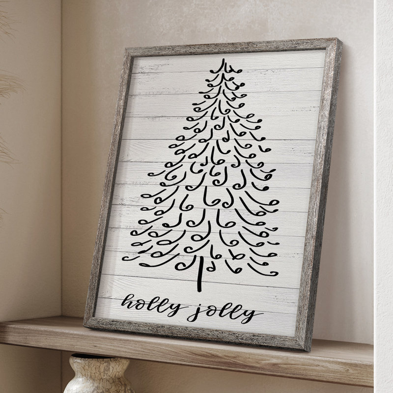 Impression encadrée Holly Jolly - bois massif 49487, H 11 po x l 9 po