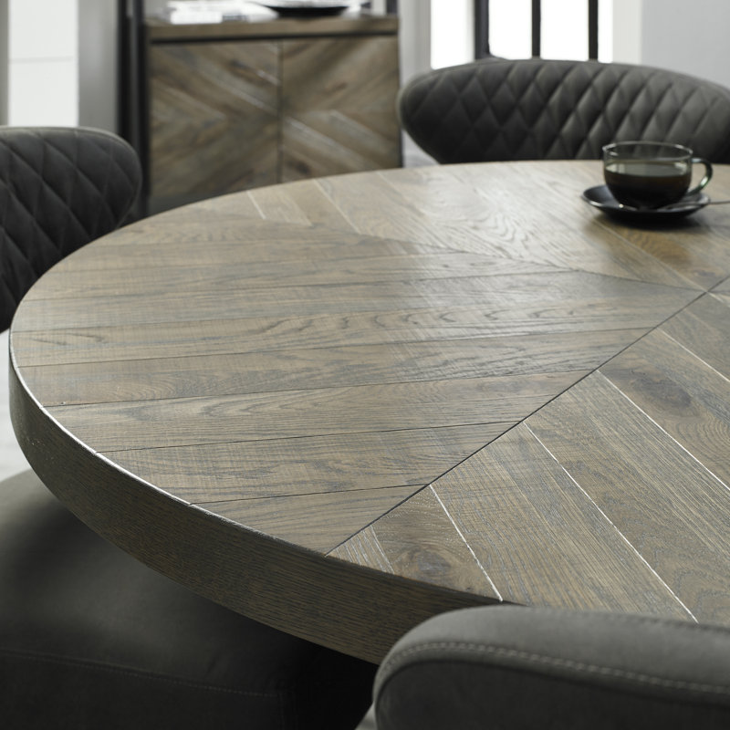 Stpeter Round Dining Table, Fumed Oak