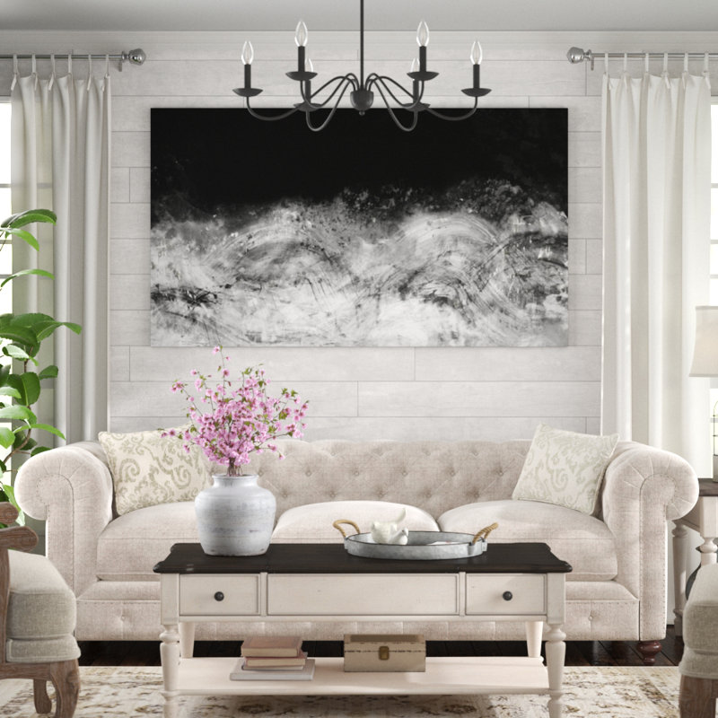 «In the Rough Sea» par Sofia Fox - peinture sur toile tendue, H 31 po x l 54 po x P 1,5 po, Extérieur