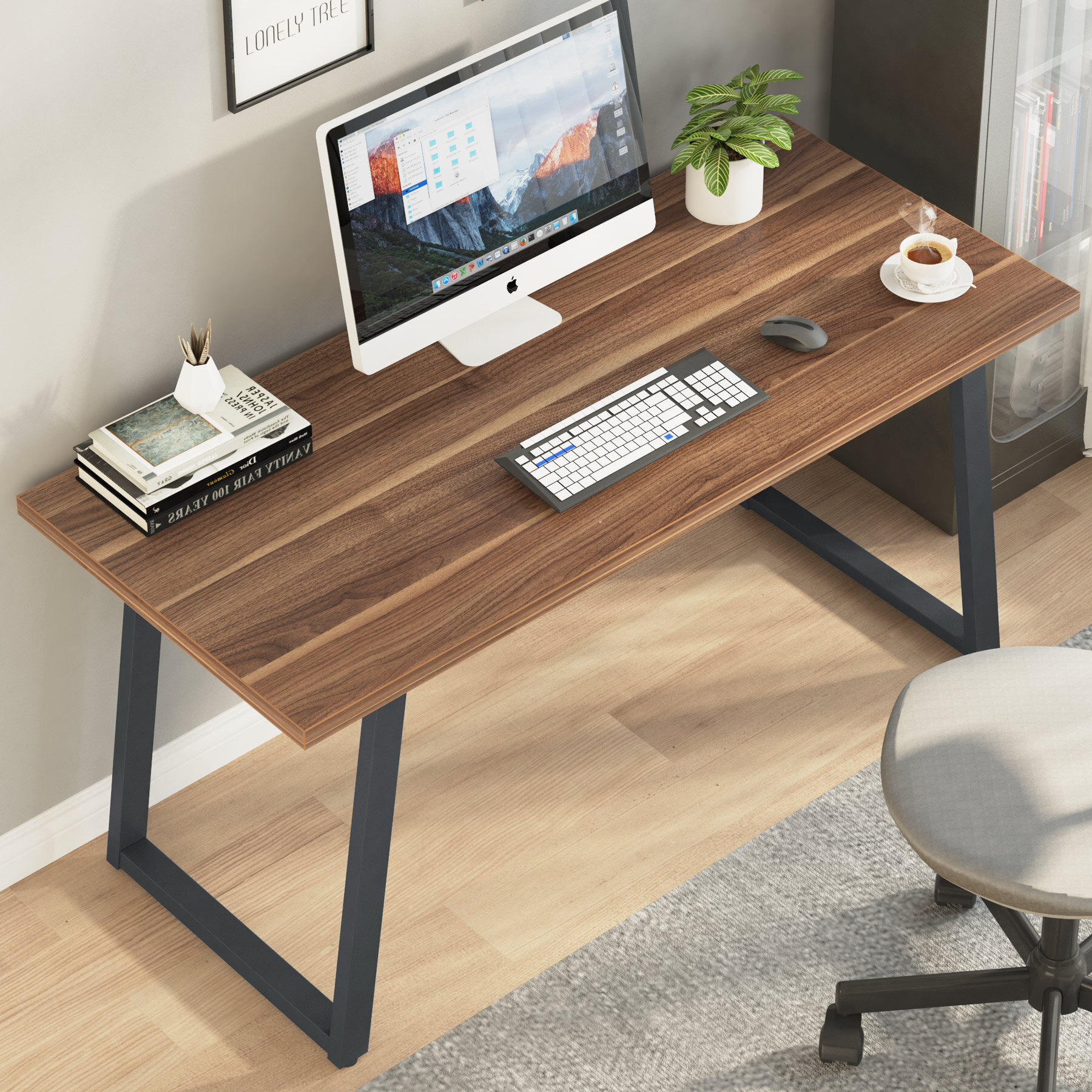 Urbane 55 Writing Desk, Walnut - Kardiel