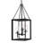 Averee 3 - Light Steel Dimmable Lantern Tiered Chandelier - Matte Black - Clear Glass-1349378175