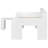 Wood Full Size Loft Bed with Desk, LED Light & 8 Storage Shelves, Solid Wood Frame, No Box Spring Needed, White-1648218704