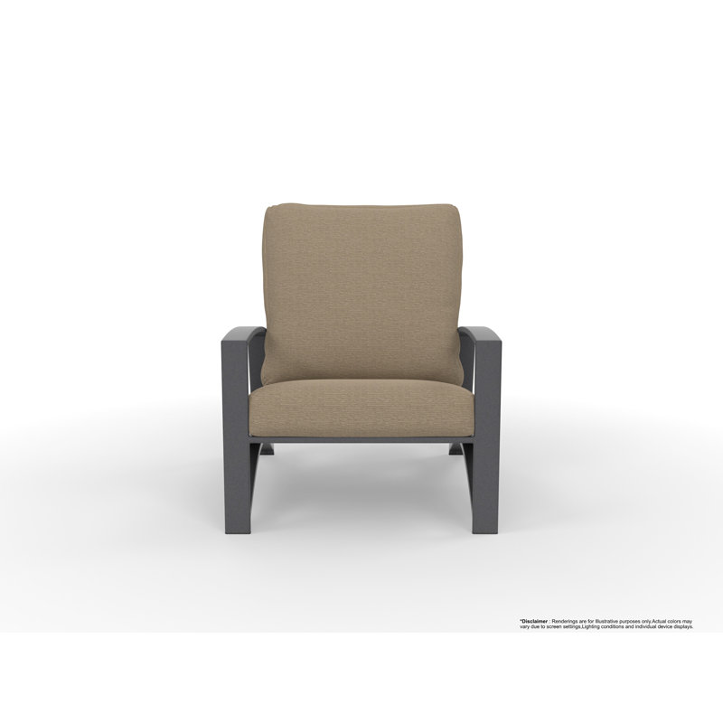 Arc Outdoor Lounge Chair, Graphite, Mainstreet Latte