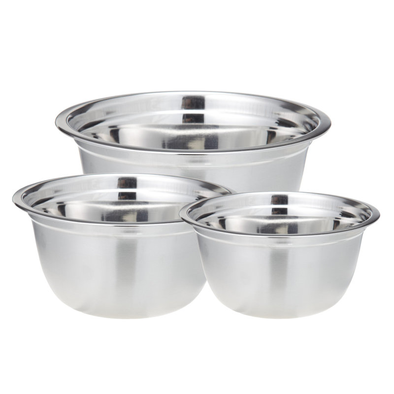 Ensemble de 3 bols à mélanger en acier inoxydable Cook Pro