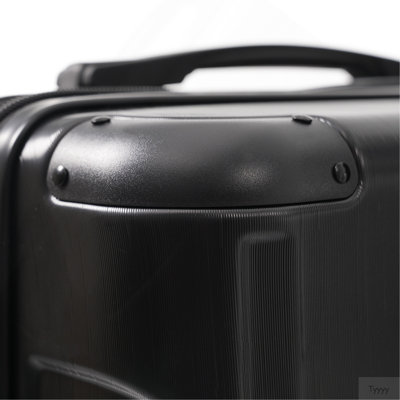 Valise rigide, valise légère en ABS durable avec roues pivotantes doubles, verrou TSA, bagage de transport de 20 pouces (noir)