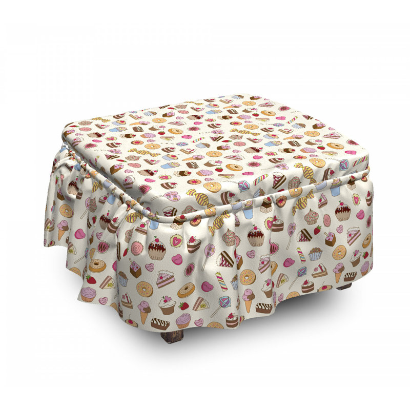 Housse pour repose-pieds de confiserie assortie
