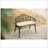 Patio Garden Bench With Floral Rose Design, Cast Aluminum Outdoor Furniture, Perfect For Patio, Park, Lawn, And Yard With Cushion