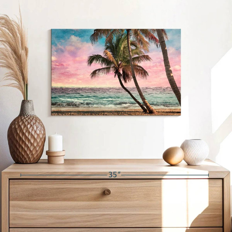 Plage envoûtante, reproduction sur toile, H 16 po x l 24 po x P 1,25 po