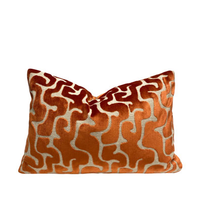 Velvet Maze Lumbar Throw Pillow Cover