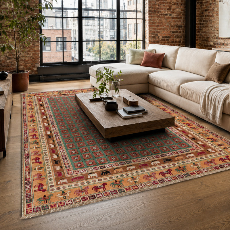 Vintage Look Cotton and Chenille Flatweave Area Rug, 200 x 300 cm