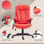Fauteuil de bureau à haut dossier vibrant HOMcom-1001616096