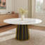 Ensemble de table de salle à manger 7 pièces 59,05 po avec 7 chaises en cuir PU-1977188373-1977188374