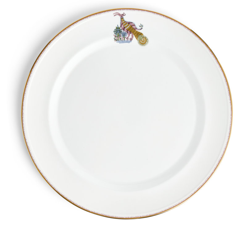Mythical Creatures 12.3" White Porcelain Serving Platter