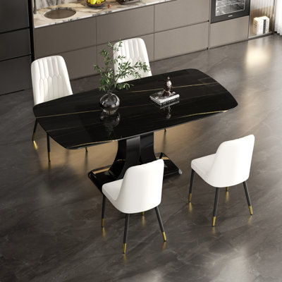 Sindia Rectangular 63'' L x 35.4'' W Restaurant Dining Set
