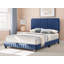 Ensemble de lit double en velours bleu marine Valletta-979292321-979292322