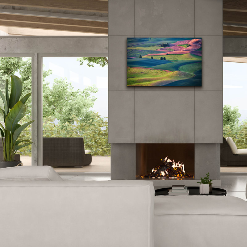 Toile épique Graffiti «Early Morning In The Palouse» par Rick Berk, 60 po x 40 po, H 26 po x l 40 po